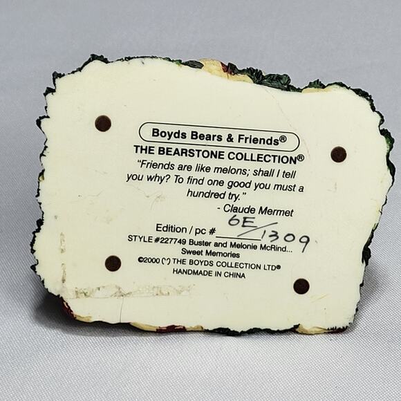 Boyds Bears and Friends Buster and Melonie McRind Sweet Memories #227749 VTG2000 - Picture 6 of 7